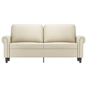 2-Sitzer-Sofa Creme 140 cm Kunstleder