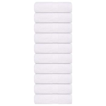 Gästetücher 10 Stk. Weiß 30x50 cm 360 g/m² 100% Baumwolle