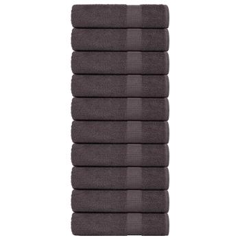 ARDEBO.de - Badetücher 10 Stk. Anthrazit 100x150 cm 360 g/m² 100% Baumwolle