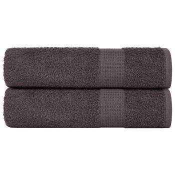 ARDEBO.de - Duschtücher 2 Stk. Anthrazit 70x140 cm 360 g/m² 100% Baumwolle