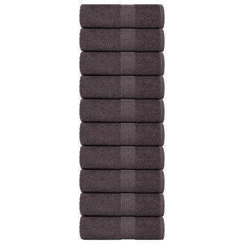 ARDEBO.de - Gästetücher 10 Stk. Anthrazit 30x50 cm 360 g/m² 100% Baumwolle