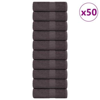 ARDEBO.de - Waschlappen 50 Stk. Anthrazit 15x21 cm 360 g/m² 100% Baumwolle