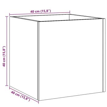 Pflanzgefäß Artisan-Eiche 40x40x40 cm Holzwerkstoff