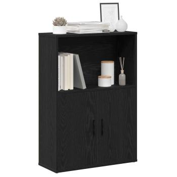 ARDEBO.de - Bücherregal Schwarz Eichen-Optik 60x24x85 cm Holzwerkstoff
