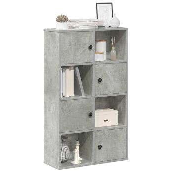 ARDEBO.de - Bücherregal Betongrau 60x24x101,5 cm Holzwerkstoff