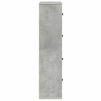 Bücherregal Betongrau 60x24x101,5 cm Holzwerkstoff