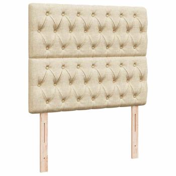 Ottoman-Bett mit Matratze Creme 120x190 cm Stoff