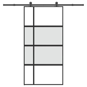ARDEBO.de - Schiebetür mit Beschlag 102,5x205 cm Hartglas und Aluminium