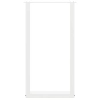 Couchtischbeine U-Form 2 Stk. Weiß 50x(90-91) cm Stahl