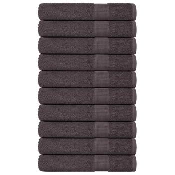 ARDEBO.de - Saunatücher 10 Stk. Anthrazit 80x200 cm 360 g/m² 100% Baumwolle