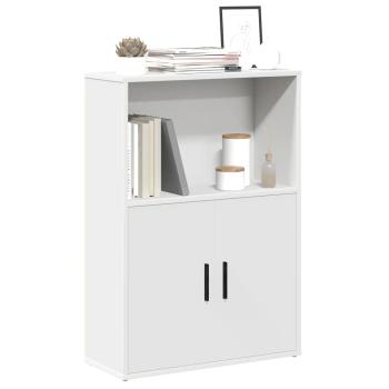 ARDEBO.de - Bücherregal Weiß 60x24x85 cm Holzwerkstoff