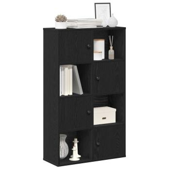 ARDEBO.de - Bücherregal Schwarz Eichen-Optik 60x24x101,5 cm Holzwerkstoff