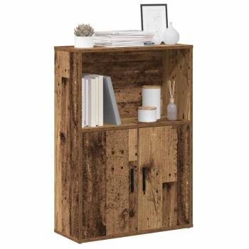ARDEBO.de - Bücherregal Altholz-Optik 60x24x85 cm Holzwerkstoff