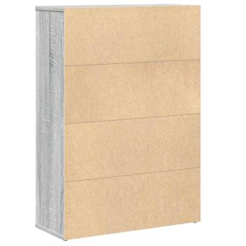 Bücherregal Grau Sonoma 60x24x85 cm Holzwerkstoff