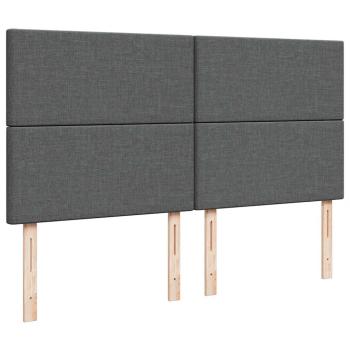 Ottoman-Bett mit Matratze Dunkelgrau 160x200 cm Stoff