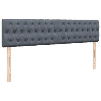 Ottoman-Bett mit Matratze Dunkelgrau 180x200 cm Samt