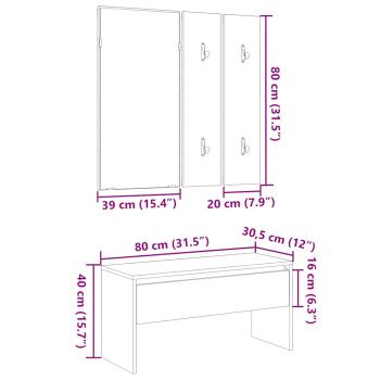 Garderoben-Set Altholz-Optik Holzwerkstoff