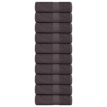ARDEBO.de - Waschlappen 10 Stk. Anthrazit 15x21 cm 360 g/m² 100% Baumwolle