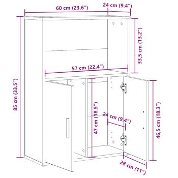 Bücherregal Sonoma-Eiche 60x24x85 cm Holzwerkstoff