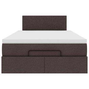 Ottoman-Bett mit Matratze Dunkelbraun 120x190 cm Stoff