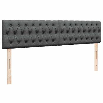 Ottoman-Bett mit Matratzen Dunkelgrau 180x200 cm Stoff