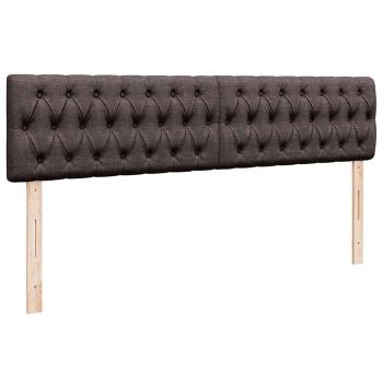 Ottoman-Bett mit Matratzen Dunkelbraun 180x200 cm Stoff