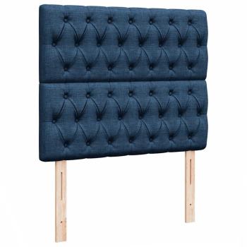 Ottoman-Bett mit Matratze Blau 120x190 cm Stoff