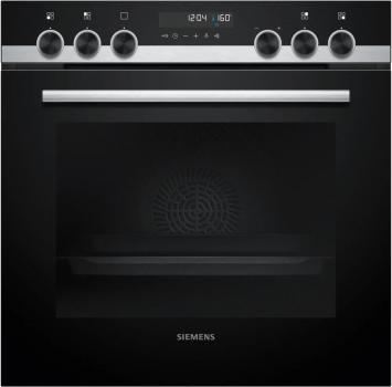 Siemens PQ521KB11 Einbau-Herd-Set mit Elektro-Kochfeld (HE578BBS3 + EA64RGNA1E), 60 cm breit, 71 L, activeClean, cookControl30, 3D Heißluft, Schnellaufheizung, Kindersicherung, Rahmen aufliegend, schwarz