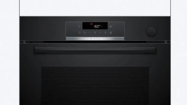 Bosch HRG532BB3 Serie 4 EEK: A+ Einbaubackofen mit Dampfunterstützung, 71 L, 60 cm breit, 3D-Heißluft, AutoPilot 15, Eco Clean-Programm, Hydrolytisch, schwarz