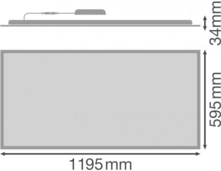 LEDVANCE PANEL COMPACT 1200x600 UGR<19 53W 840, rechteckige Einlege-Leuchte, 4000K, kaltweiß, weiß (4099854017643)