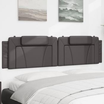 ARDEBO.de - Kopfteil-Kissen Grau 200 cm Kunstleder