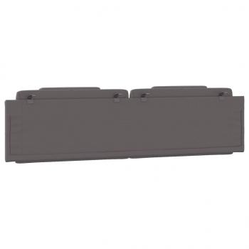 Kopfteil-Kissen Grau 200 cm Kunstleder