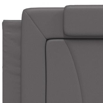 Kopfteil-Kissen Grau 200 cm Kunstleder