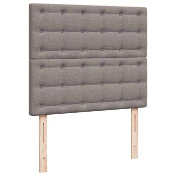 Ottoman-Bett mit Matratze Taupe 120x200 cm Stoff
