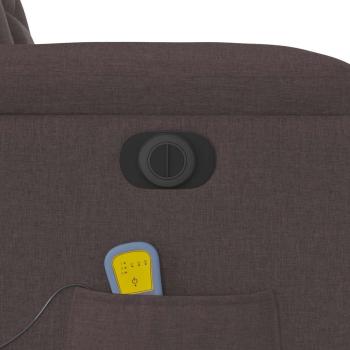 Massagesessel Elektrisch Dunkelbraun Stoff