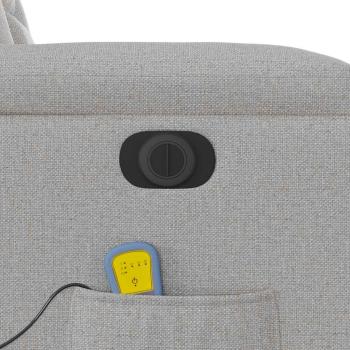 Massagesessel Elektrisch Wolkengrau Stoff