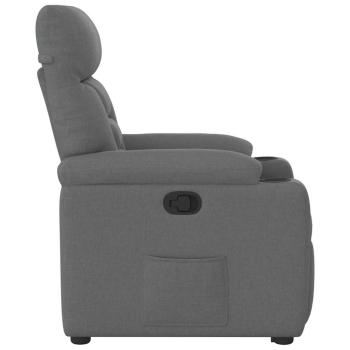 Relaxsessel mit Aufstehhilfe Dunkelgrau Stoff
