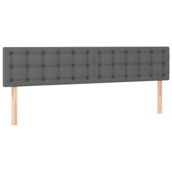Ottoman-Bett mit Matratzen Dunkelgrau 180x200 cm Stoff
