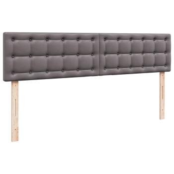 Ottoman-Bett mit Matratzen Grau 200x200 cm Kunstleder