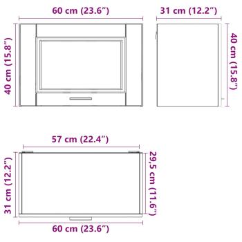 Küchen-Hängeschrank Porto Braun Eichen-Optik Holzwerkstoff