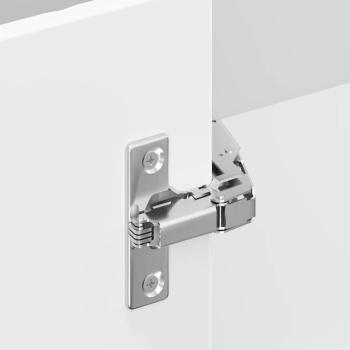 Küchen-Eckhängeschrank Porto Hochglanz-Weiß Holzwerkstoff