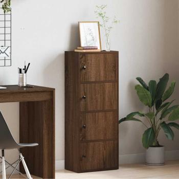 Bücherregal Braun Eichen-Optik 40x24x102 cm Holzwerkstoff