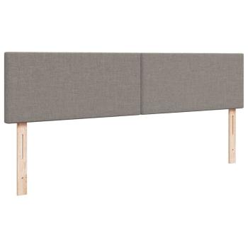 Ottoman-Bett mit Matratze Taupe 160x200 cm Stoff