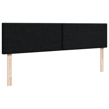 Ottoman-Bett mit Matratze Schwarz 200x200 cm Stoff