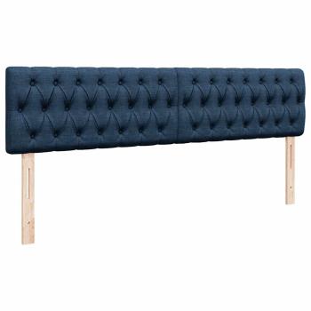 Ottoman-Bett mit Matratze Blau 200x200 cm Stoff