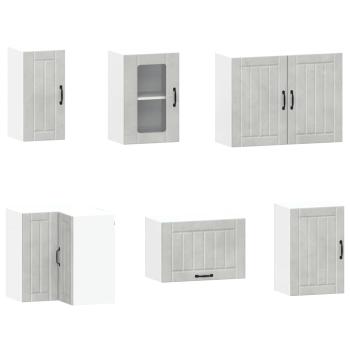 11-tlg. K?chenschrank-Set Kalmar Betongrau Holzwerkstoff