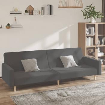 ARDEBO.de - Schlafsofa 2-Sitzer Hellgrau Stoff