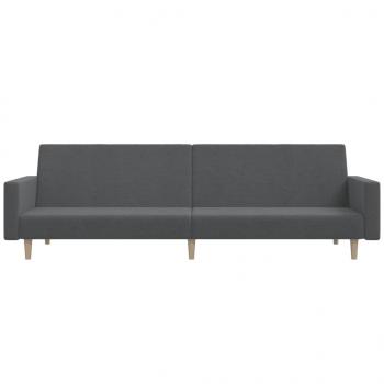 Schlafsofa 2-Sitzer Hellgrau Stoff