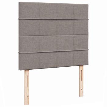 Ottoman-Bett mit Matratze Taupe 120x190 cm Stoff