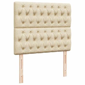 Ottoman-Bett mit Matratze Creme 120x200 cm Stoff